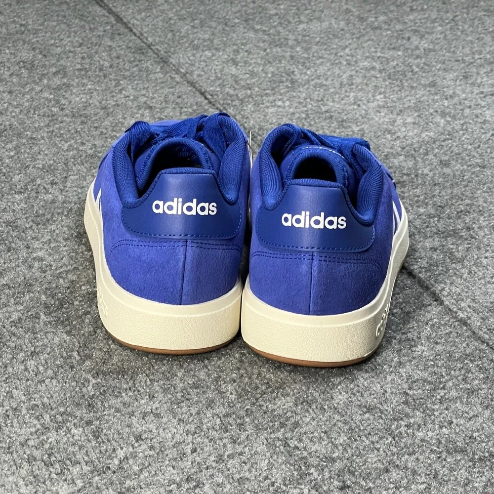 NEW Adidas Grand Court Base 00s Mens 11.5 Blue White Suede Shoes Sneakers IH1039